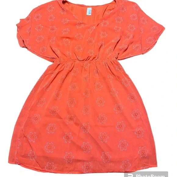 francescas orange dress Francesca's Estella Puff Sleeve Mini Dress